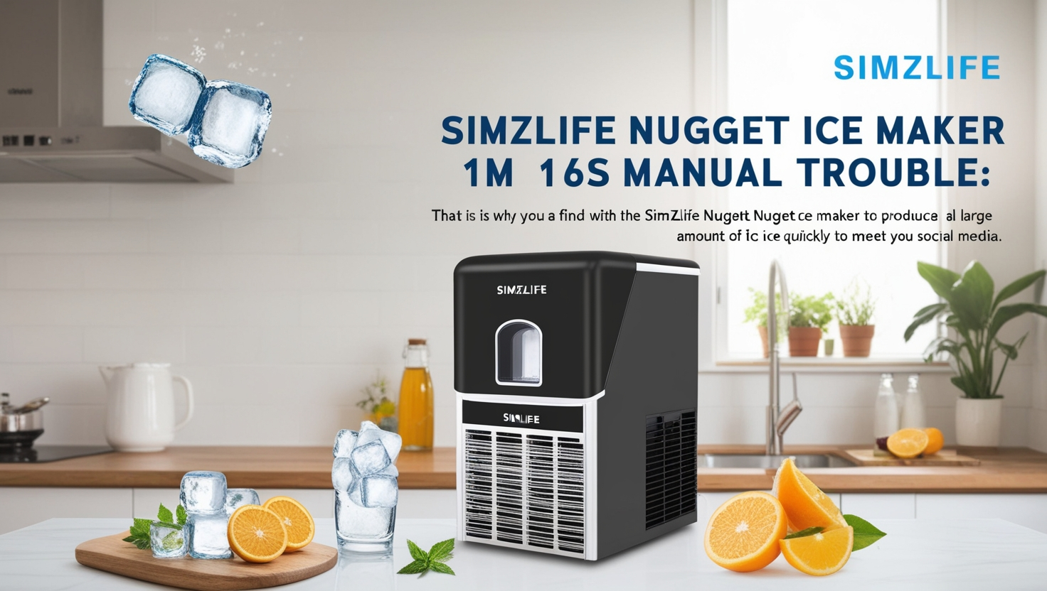 Simzlife Nugget Ice Maker 1m 16s Manual Trouble