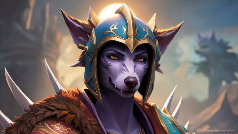 Worgen Wearing Engineering Helmet Art