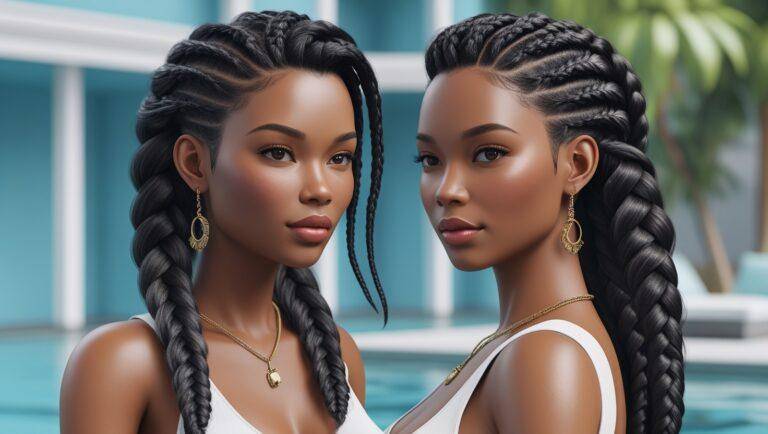 Booth Vroid Side Braids Side Locks