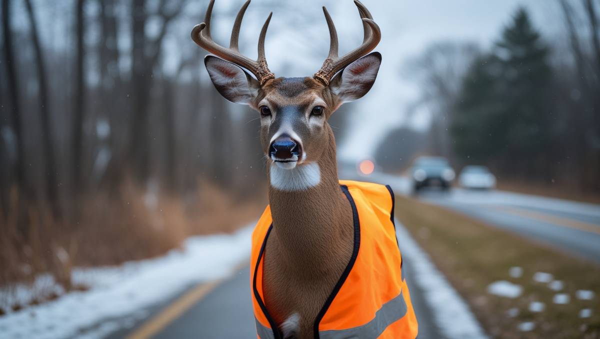 Deer Wearing Vest in Hillsdale County