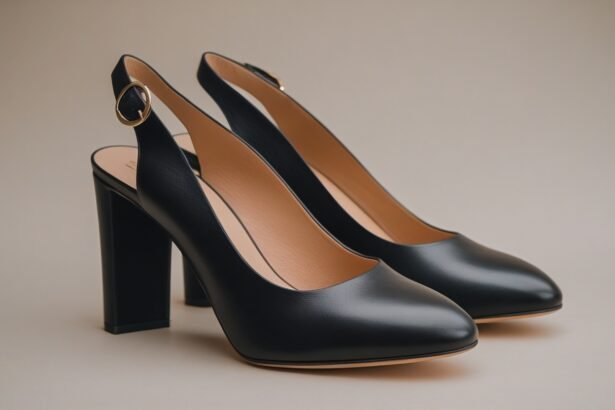 Italian Leather 65mm Black Block Heel