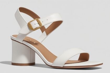 White Coach Women’s Kelsey Leather Sandal
