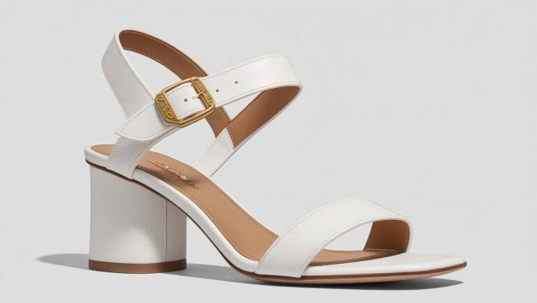 White Coach Women’s Kelsey Leather Sandal